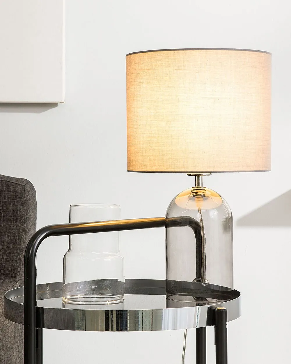 Lampada da tavolo DEVOLL Vetro Grigio