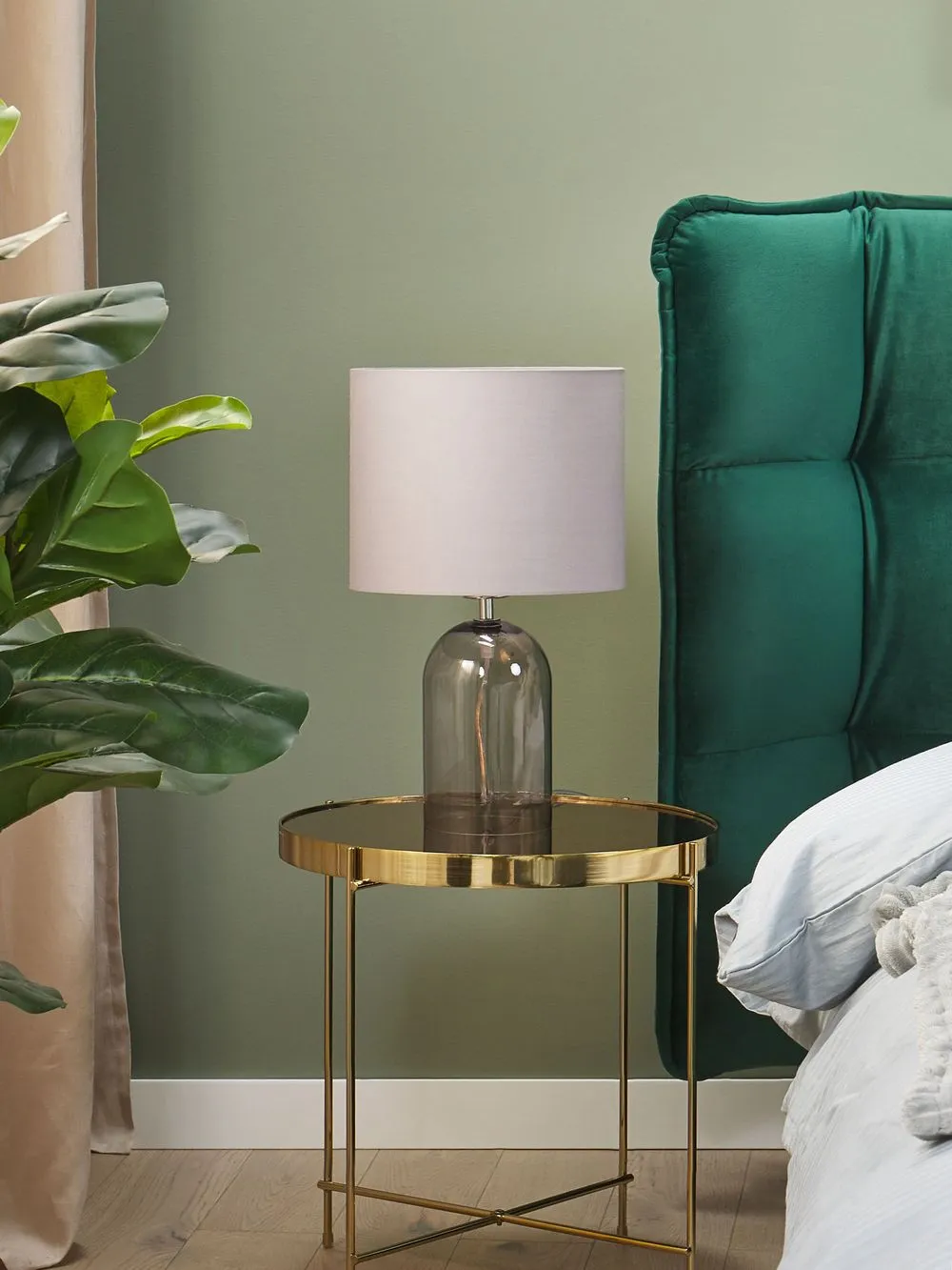 Lampada da tavolo DEVOLL Vetro Grigio