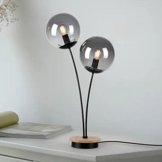 Lampada da tavolo Green Widow con paralume in vetro