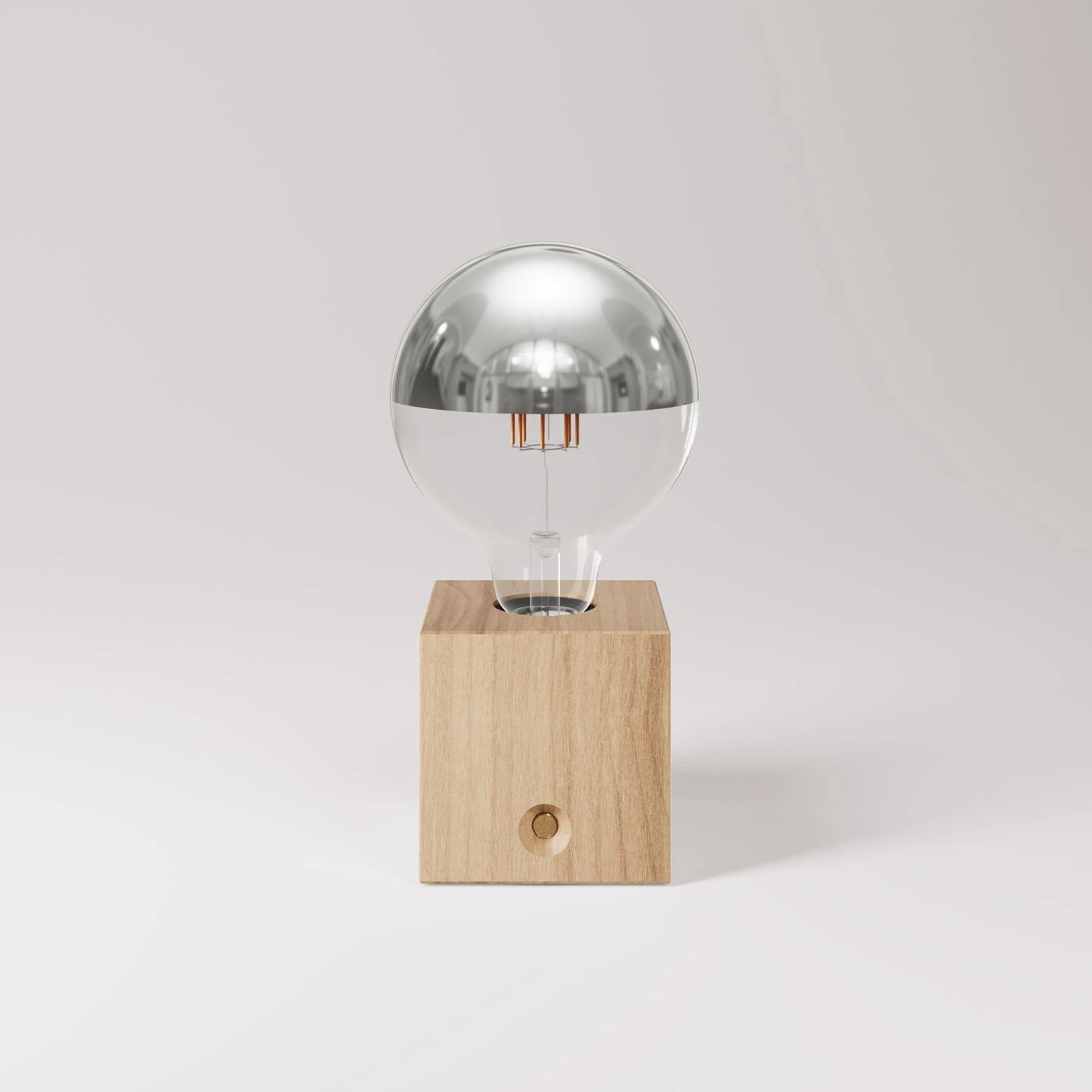 Lampada ricaricabile senza fili Cabless03 e lampadina G125 mezza sfera argento
