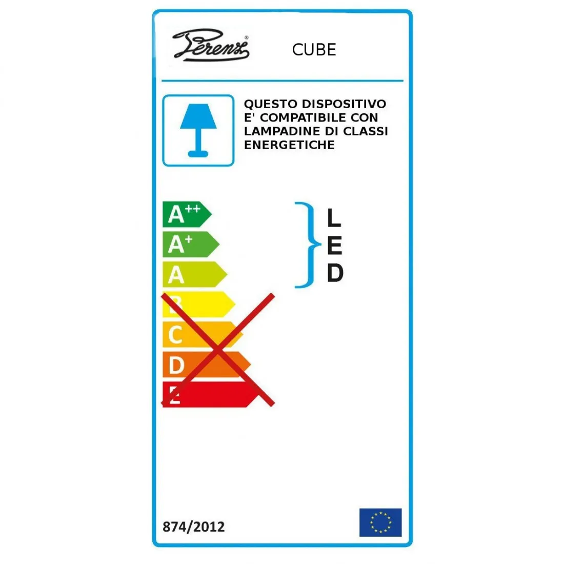 Lampadario moderno Perenz CUBE 6693 E27 LED 35x35 sospensione lampada soffitto cubo metallo calata gabbia