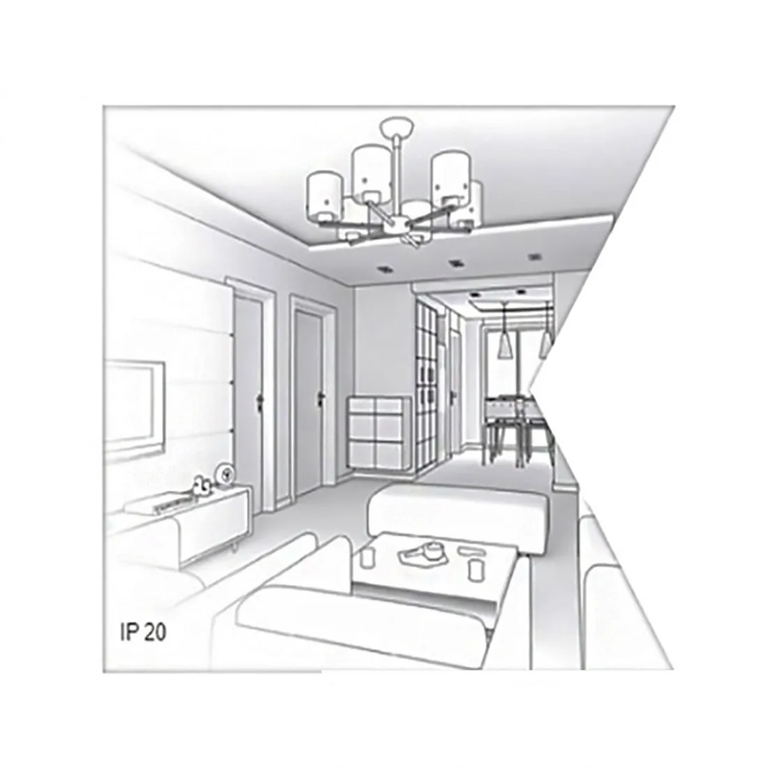 Lampadario moderno Perenz CUBE 6693 E27 LED 35x35 sospensione lampada soffitto cubo metallo calata gabbia