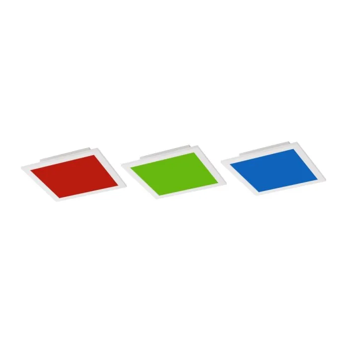 Leuchten Direkt Ls-FLAT Plafoniera LED Bianco, 1-Luce, Telecomando, Cambia colore