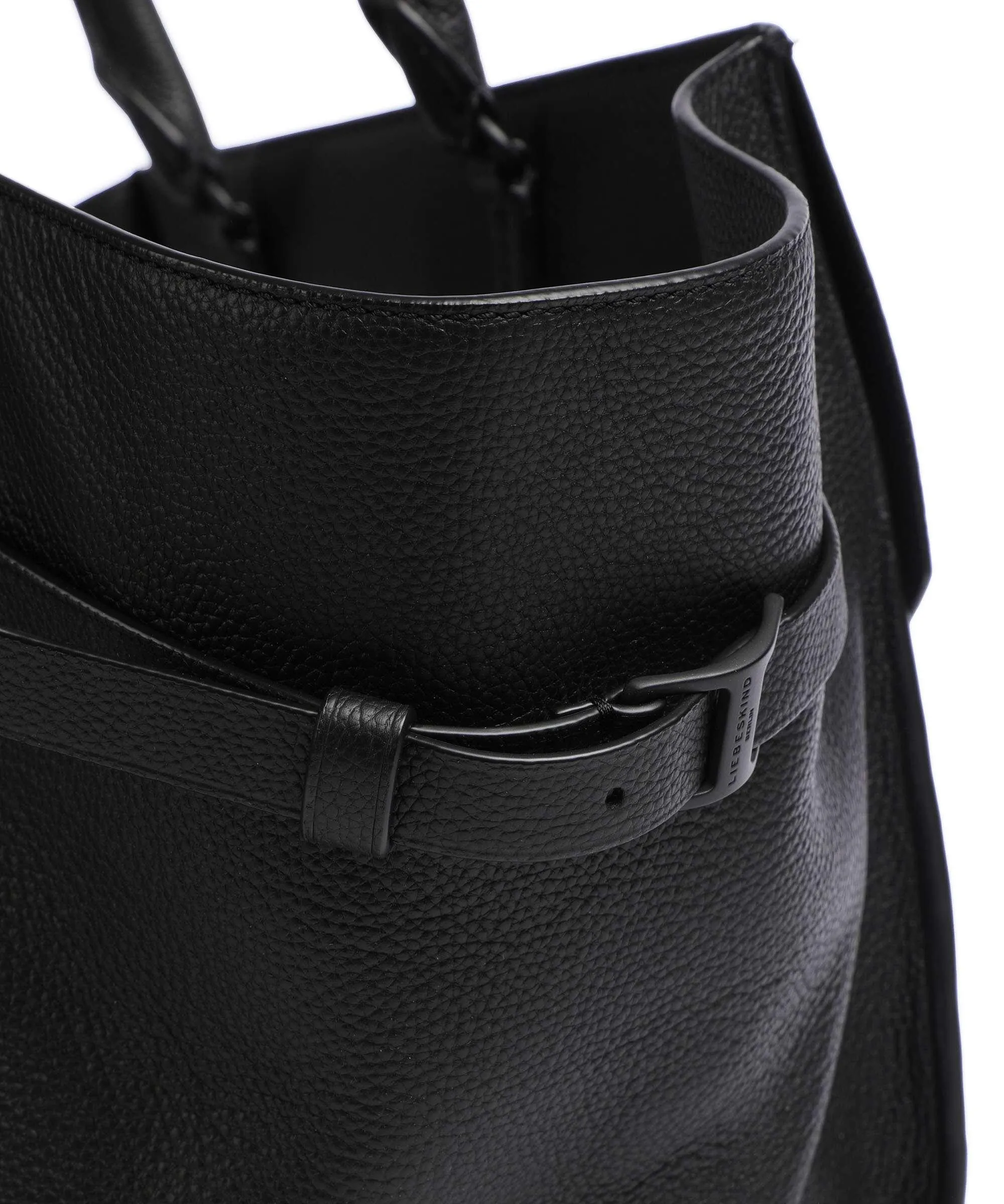  Liebeskind Lora Small Pebble L Borsa a mano pelle di vacchetta grana nero  