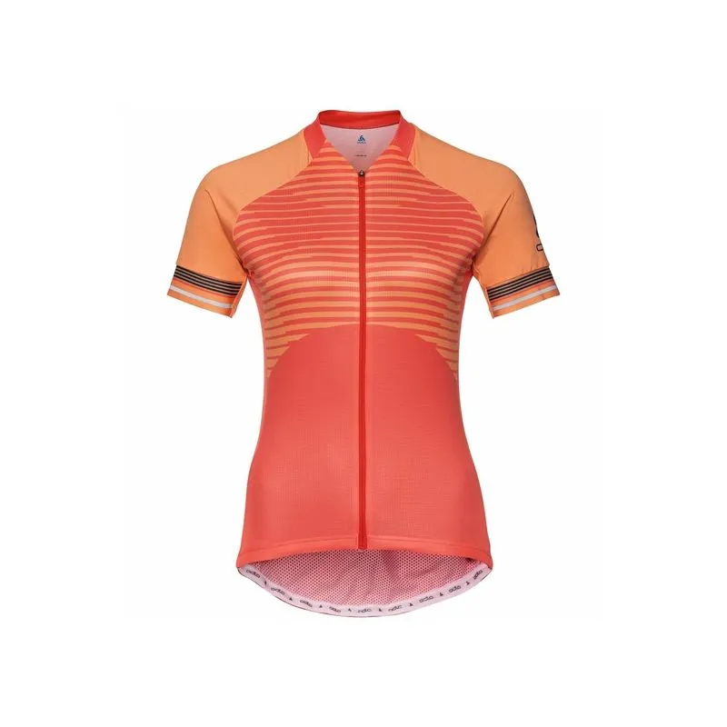 Maglia da ciclismo Odlo Zeroweight (Coral Orange) Donna