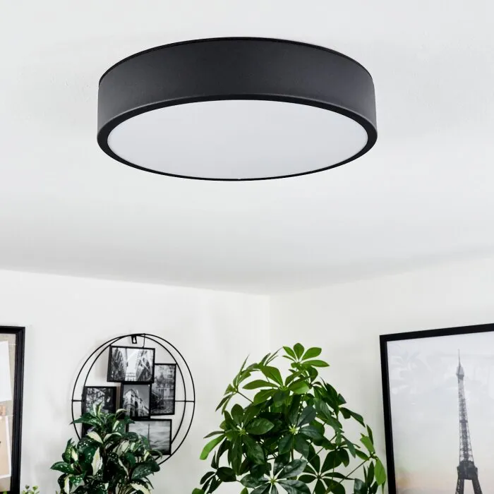 Maho Plafoniera LED Nero, 1-Luce