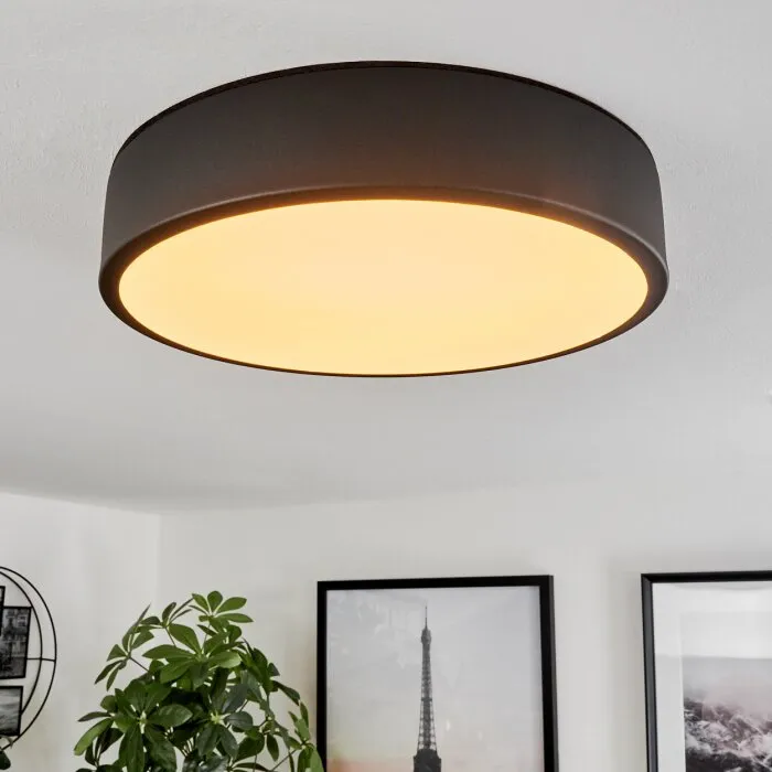 Maho Plafoniera LED Nero, 1-Luce