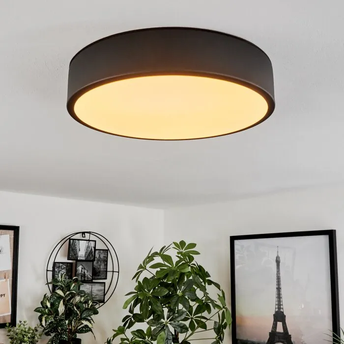 Maho Plafoniera LED Nero, 1-Luce