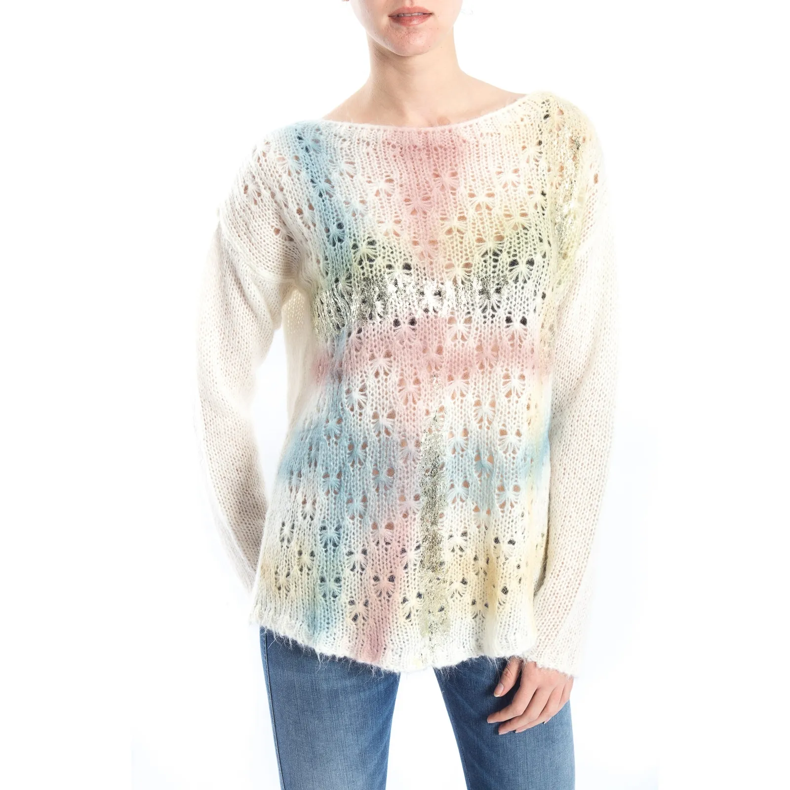 MARYLEY Maglia traforata FANTASY BEIGE Art. 5IB89E