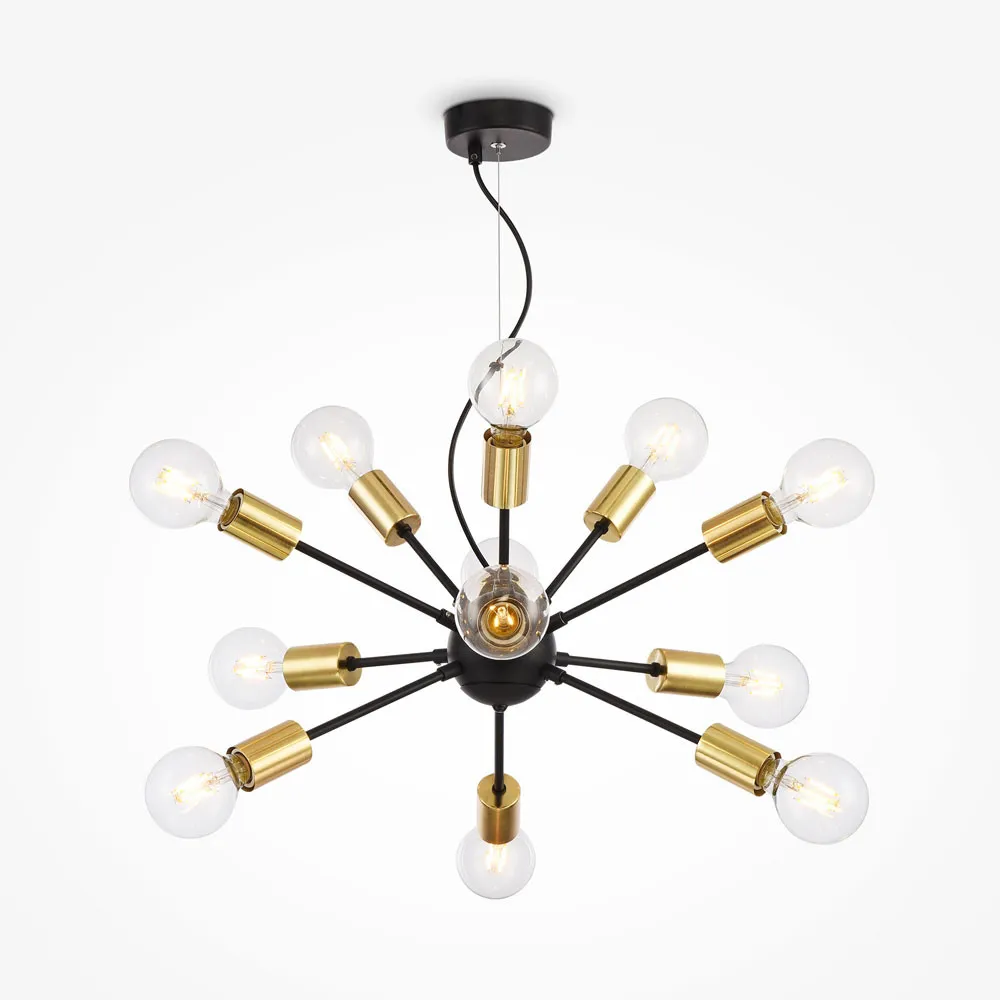 Maytoni  Sospensione in stile moderno con struttura in metallo e 12 lampadine Jackson - 7W