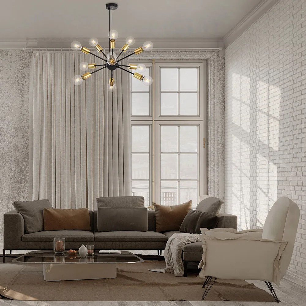 Maytoni  Sospensione in stile moderno con struttura in metallo e 12 lampadine Jackson - 7W
