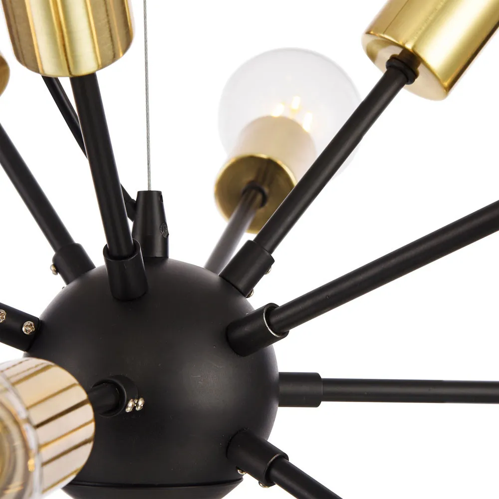 Maytoni  Sospensione in stile moderno con struttura in metallo e 12 lampadine Jackson - 7W
