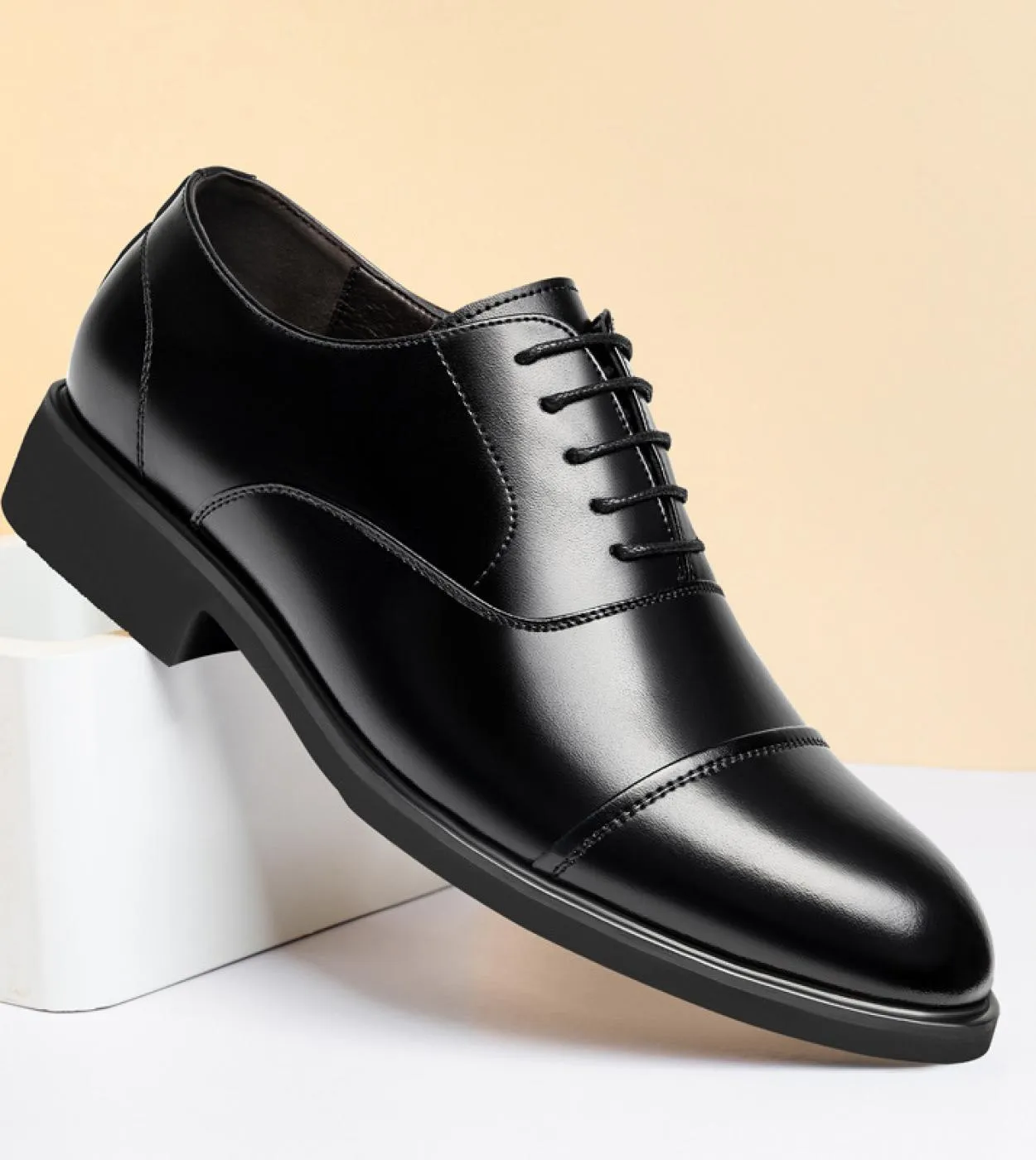 Men's ship-heightening shoes with 6cm elevation Comfortable and elegant footwear for work