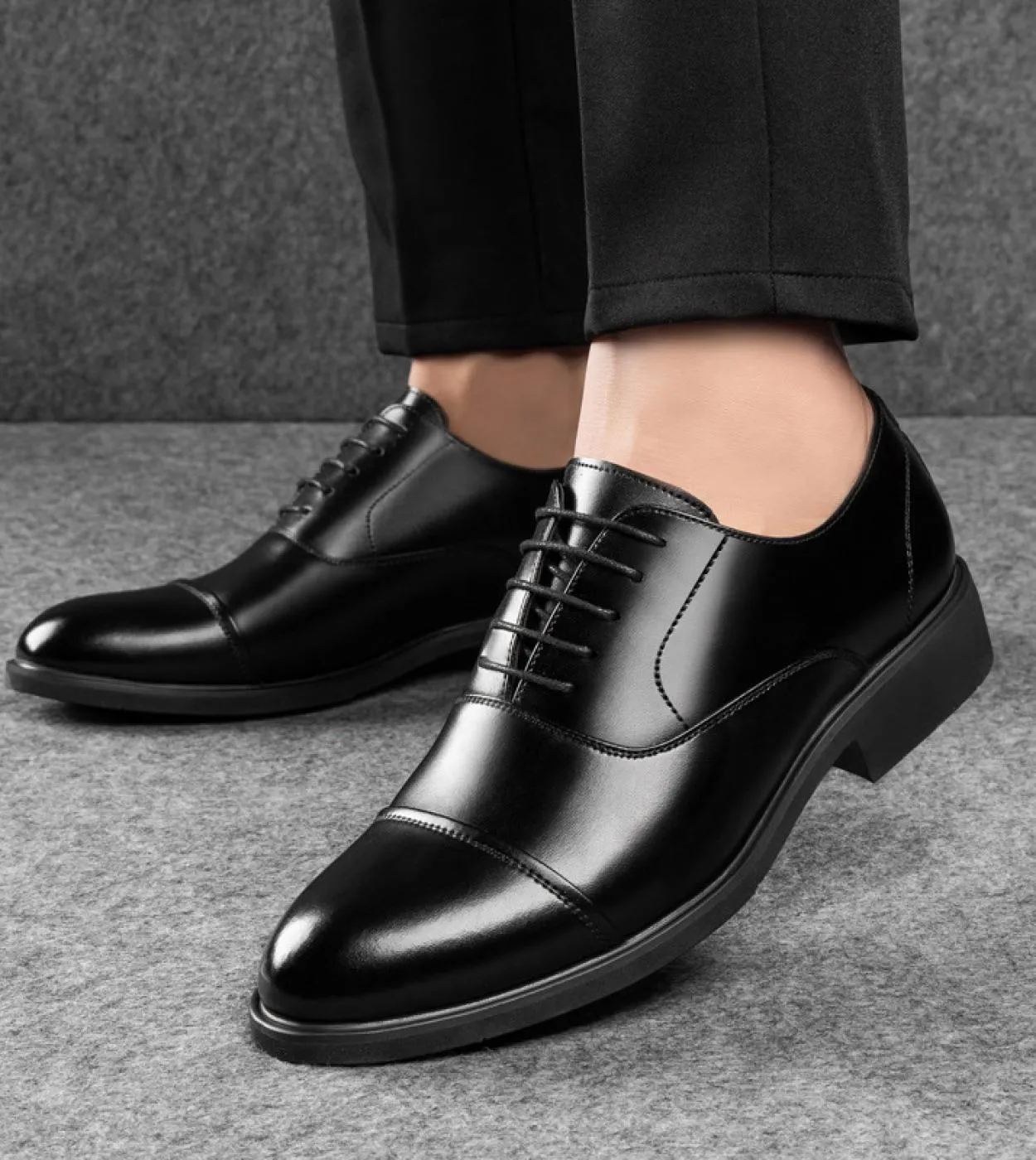 Men's ship-heightening shoes with 6cm elevation Comfortable and elegant footwear for work