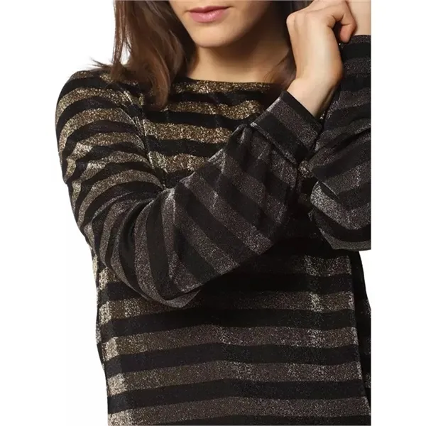 Only lurex a righe T-shirt in viscosa