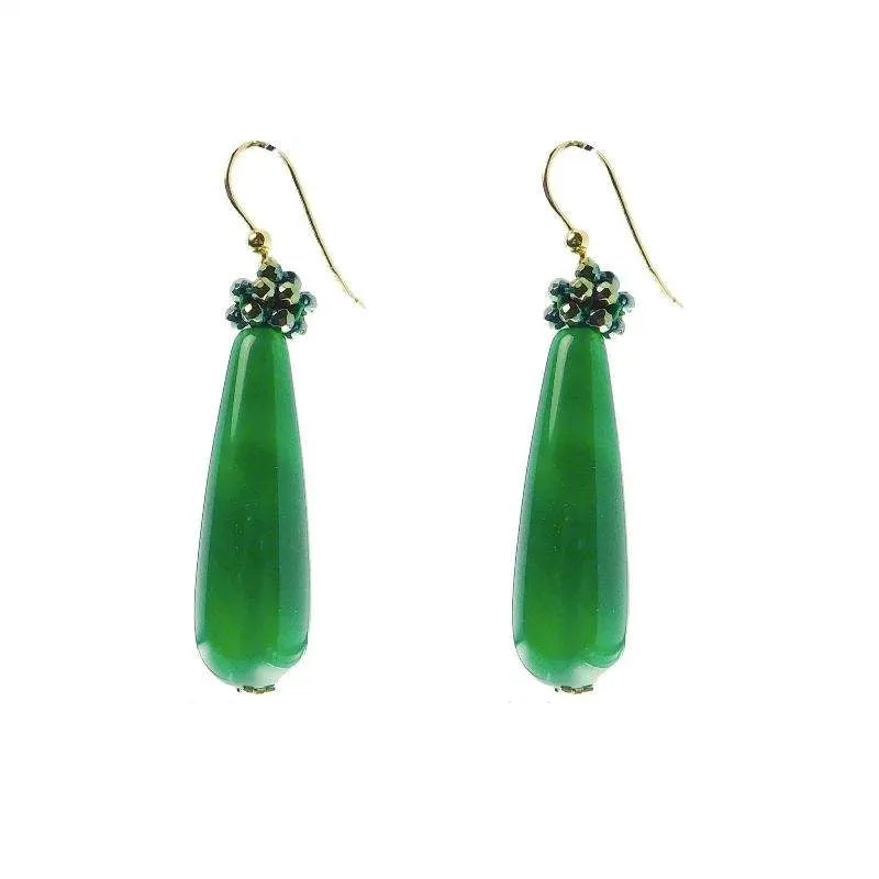Orecchini Rajola Charlotte Ematite Verde