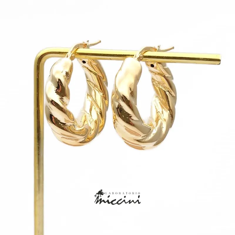 Orecchini Torchon argento dorato