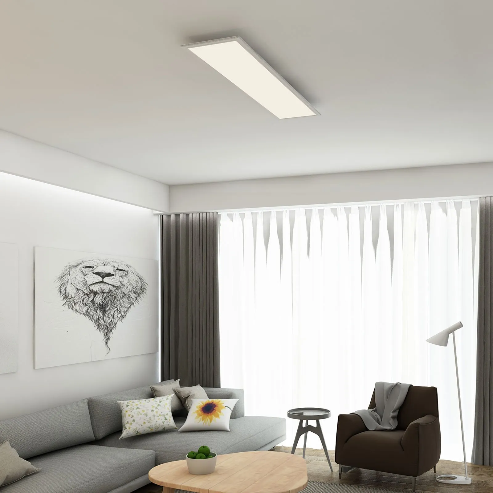 Pannello LED di Piatto, sensore, 119,5 x 29,5 cm