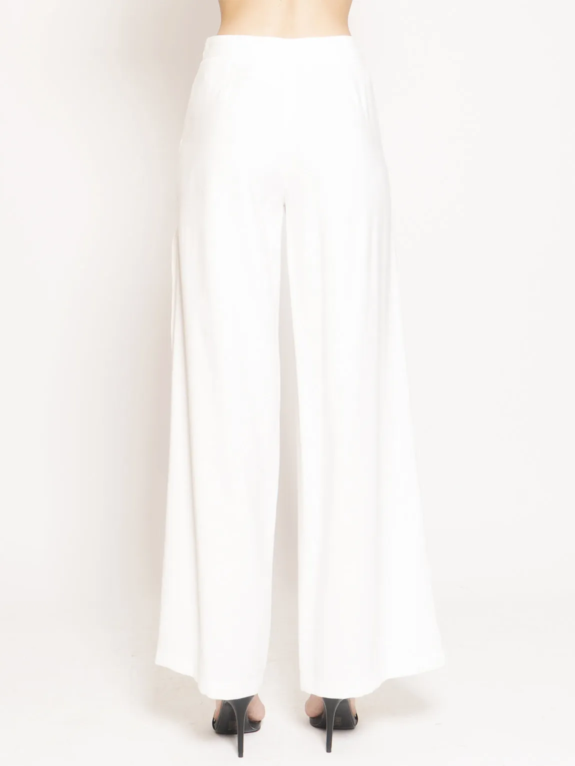 Pantalone con Spacchi Bianco
