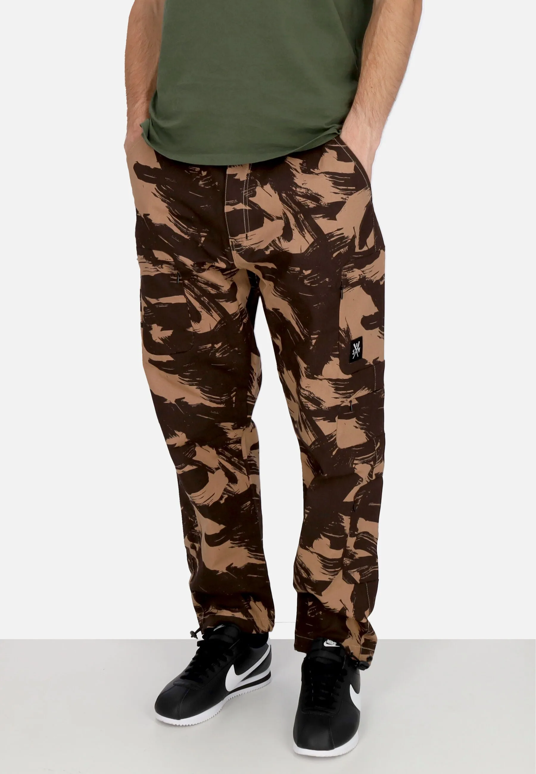 Pantalone Lungo Uomo Hidden Cargo Pants Brown/camo