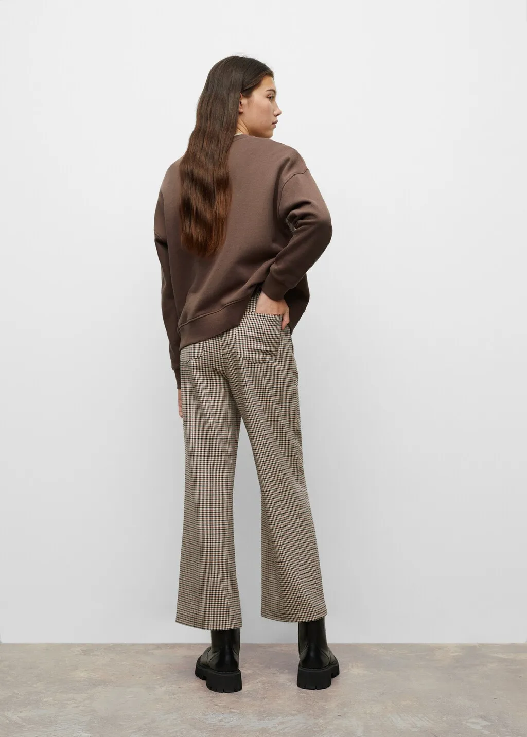 Pantaloni diritti quadri
