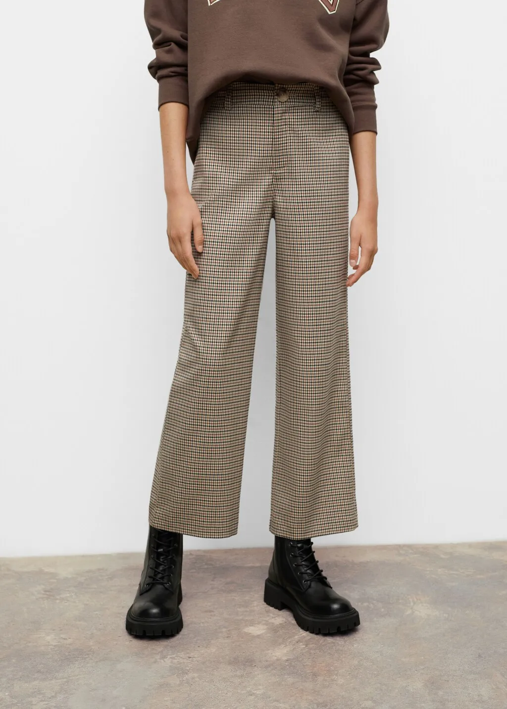 Pantaloni diritti quadri