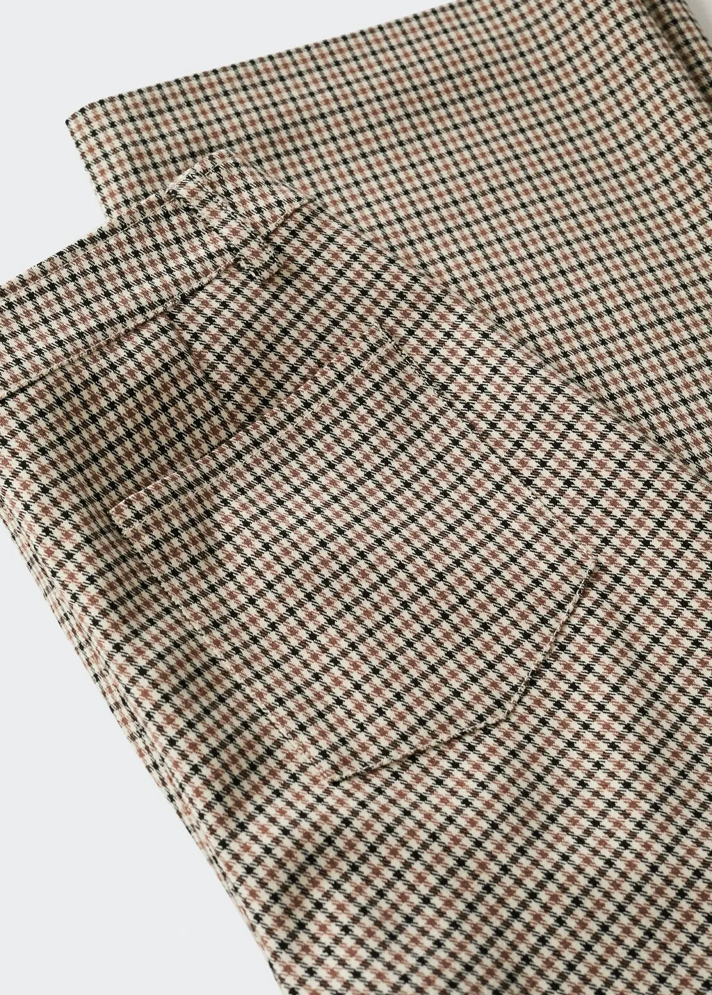 Pantaloni diritti quadri