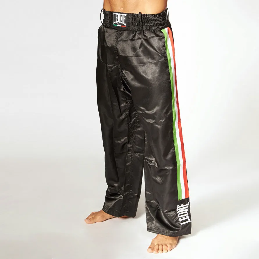 Pantaloni Full Contact Lunghi Kick Boxing Leone in Satin