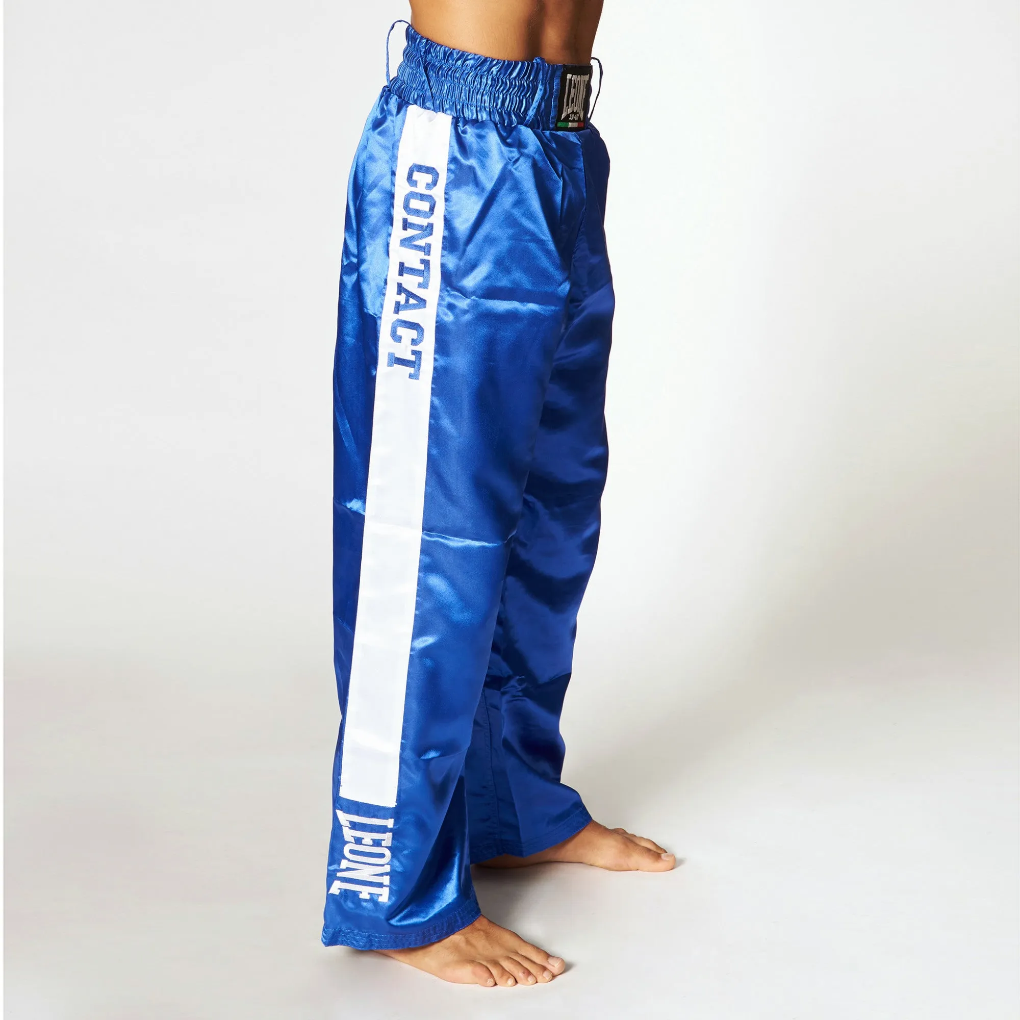 Pantaloni Full Contact Lunghi Kick Boxing Leone in Satin