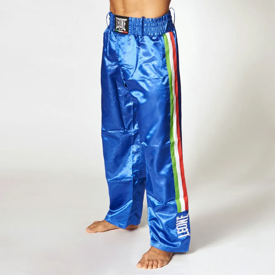 Pantaloni Full Contact Lunghi Kick Boxing Leone in Satin