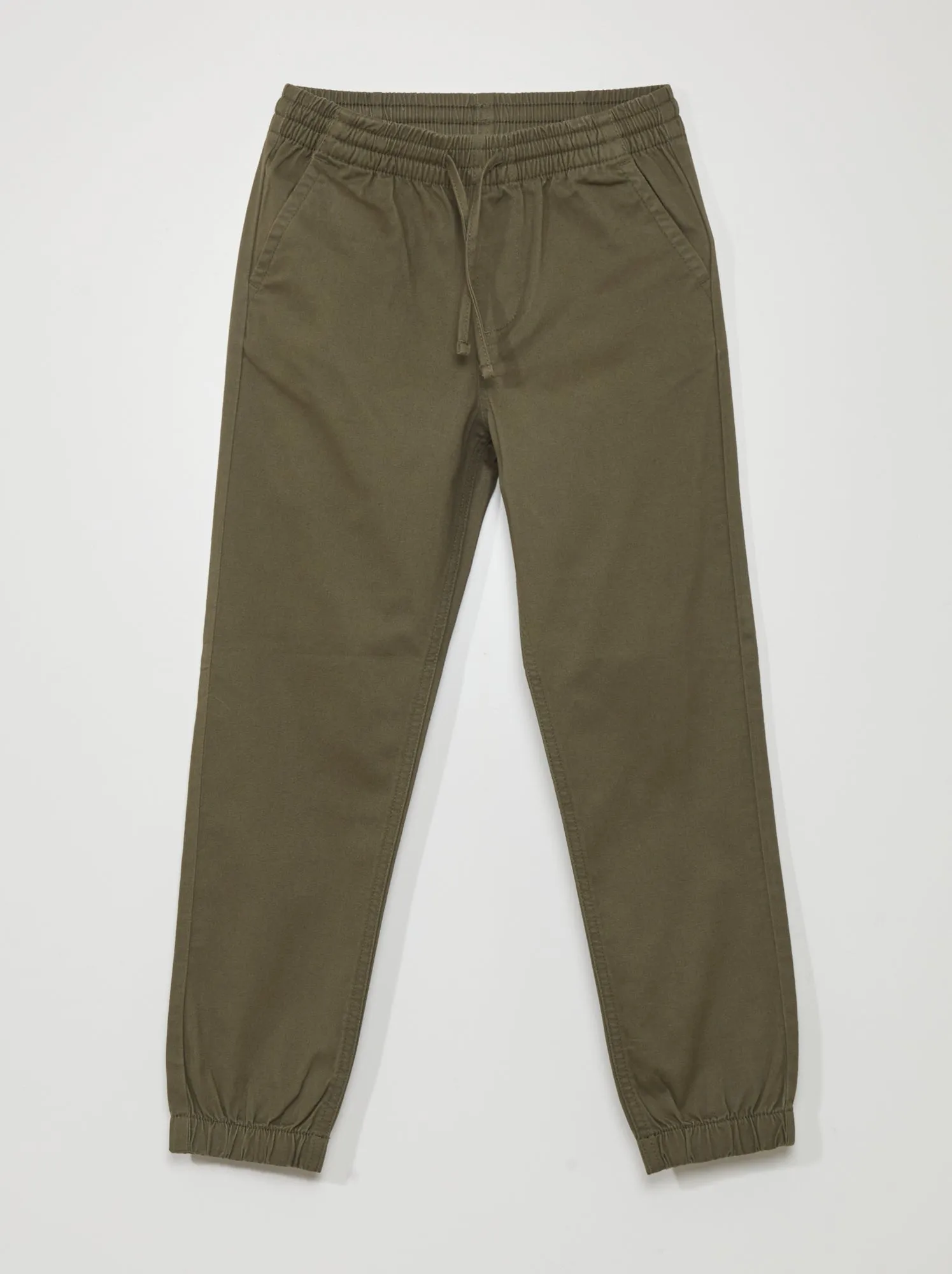 Pantaloni jogger con vita elasticizzata - KAKI
