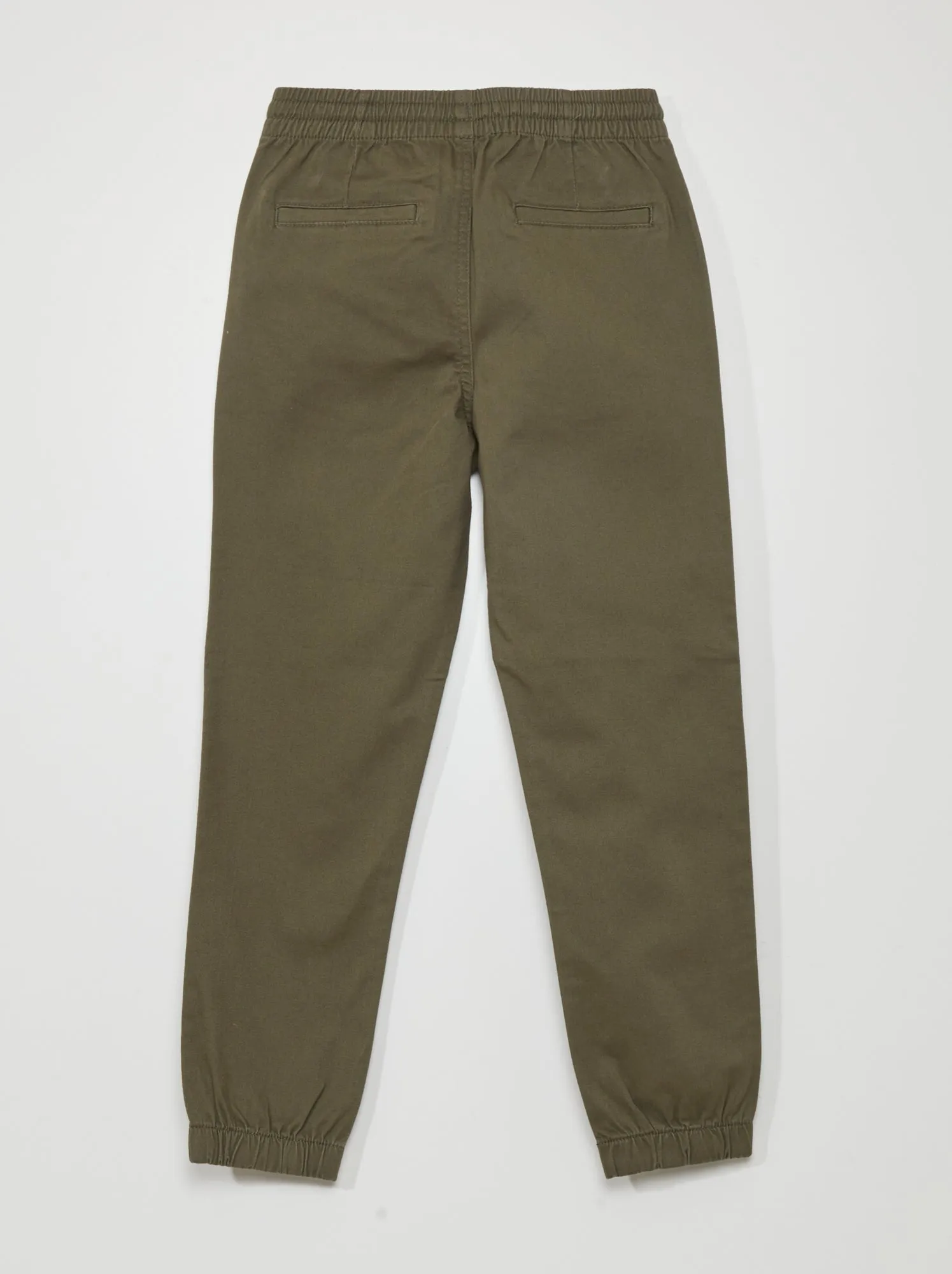 Pantaloni jogger con vita elasticizzata - KAKI