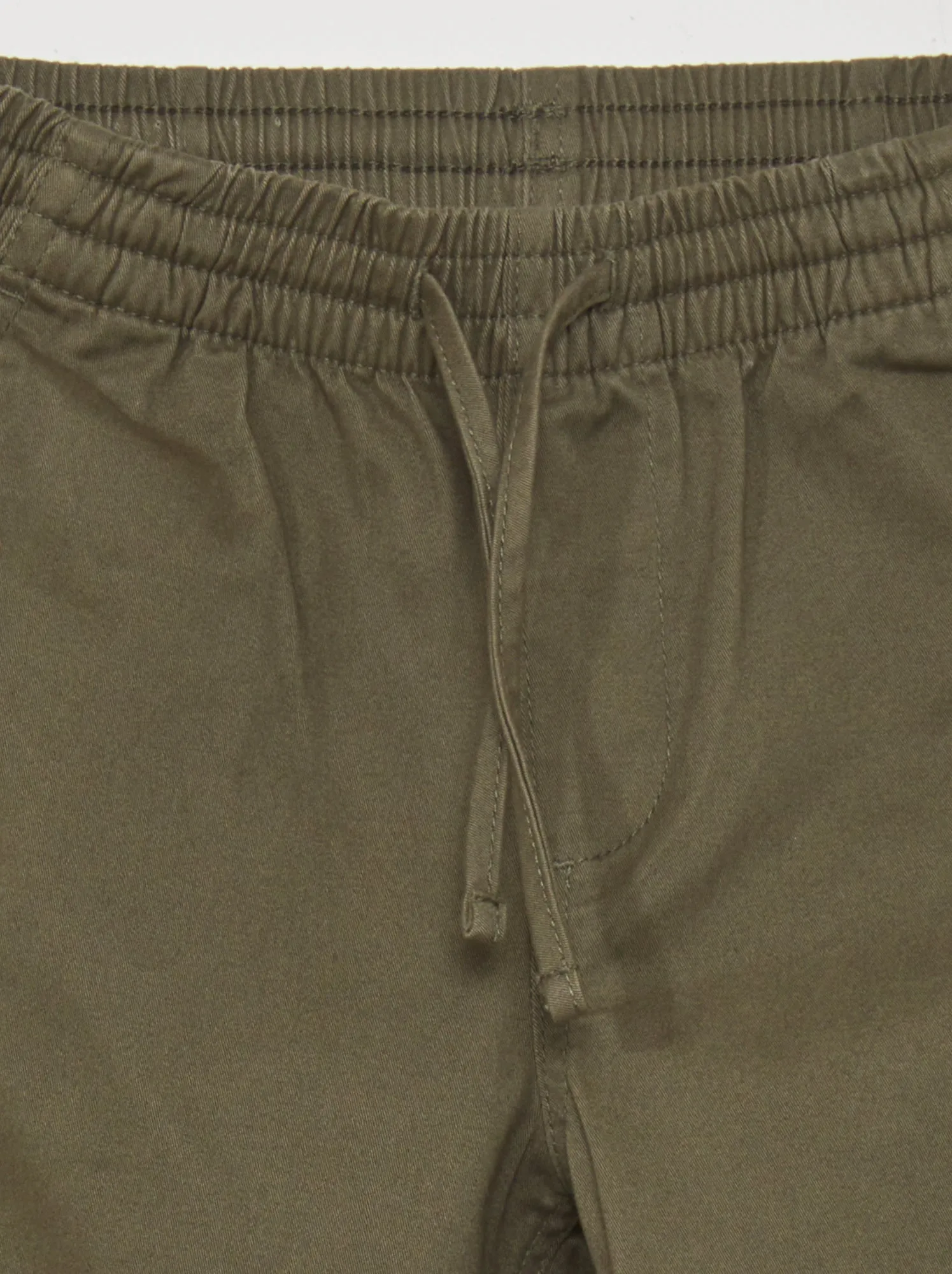 Pantaloni jogger con vita elasticizzata - KAKI