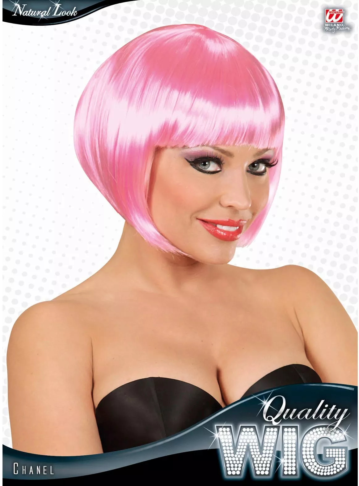 Parrucca rosa morbida da donna