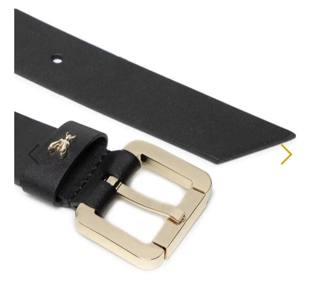 PATRIZIA PEPE  CINTURA PELLE MARTELLATA FIBBIA ORO CW8684/L001-K118