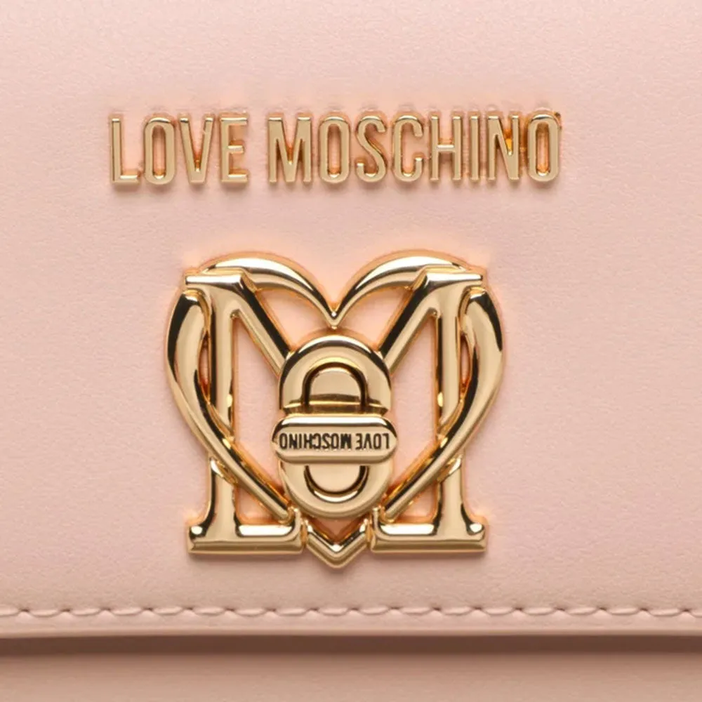 Pink Nude LOVE MOSCHINO Shoulder Clutch Bag