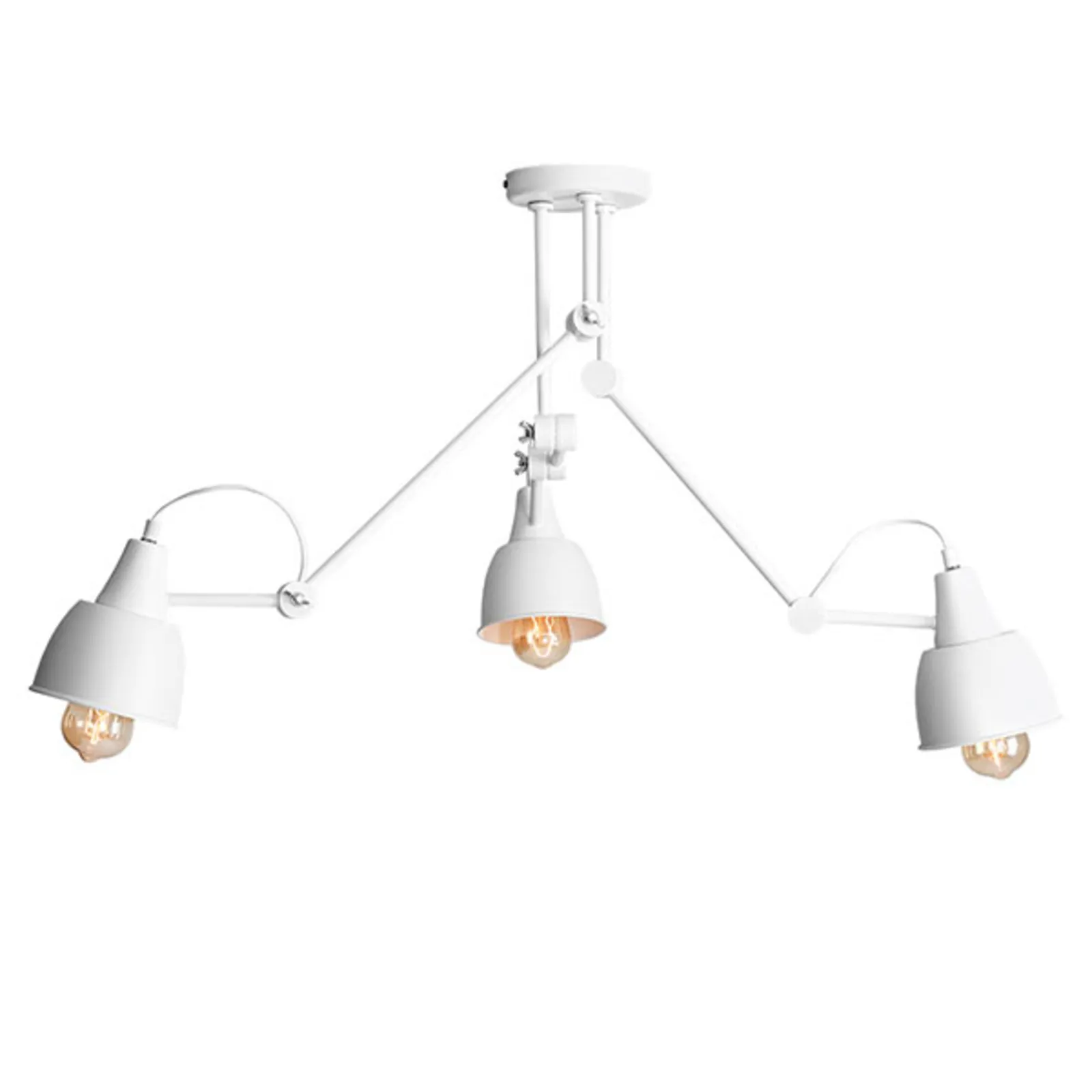 Plafoniera 814, regolabile, 3 luci, bianco