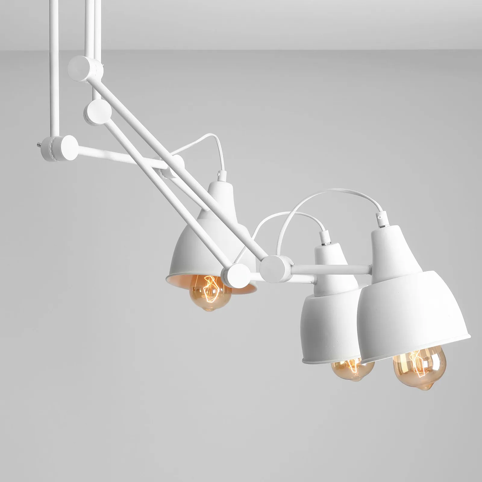 Plafoniera 814, regolabile, 3 luci, bianco