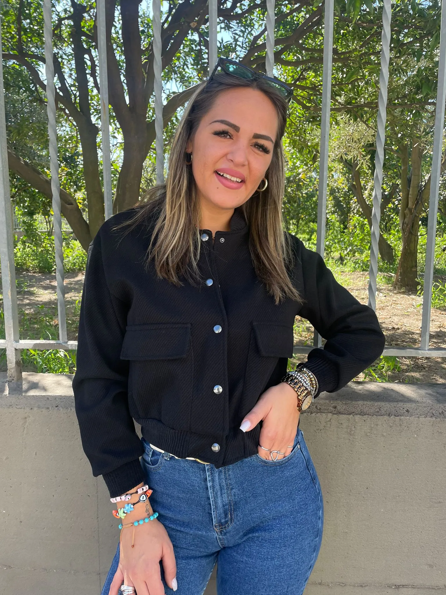 Plain colored retro jacket