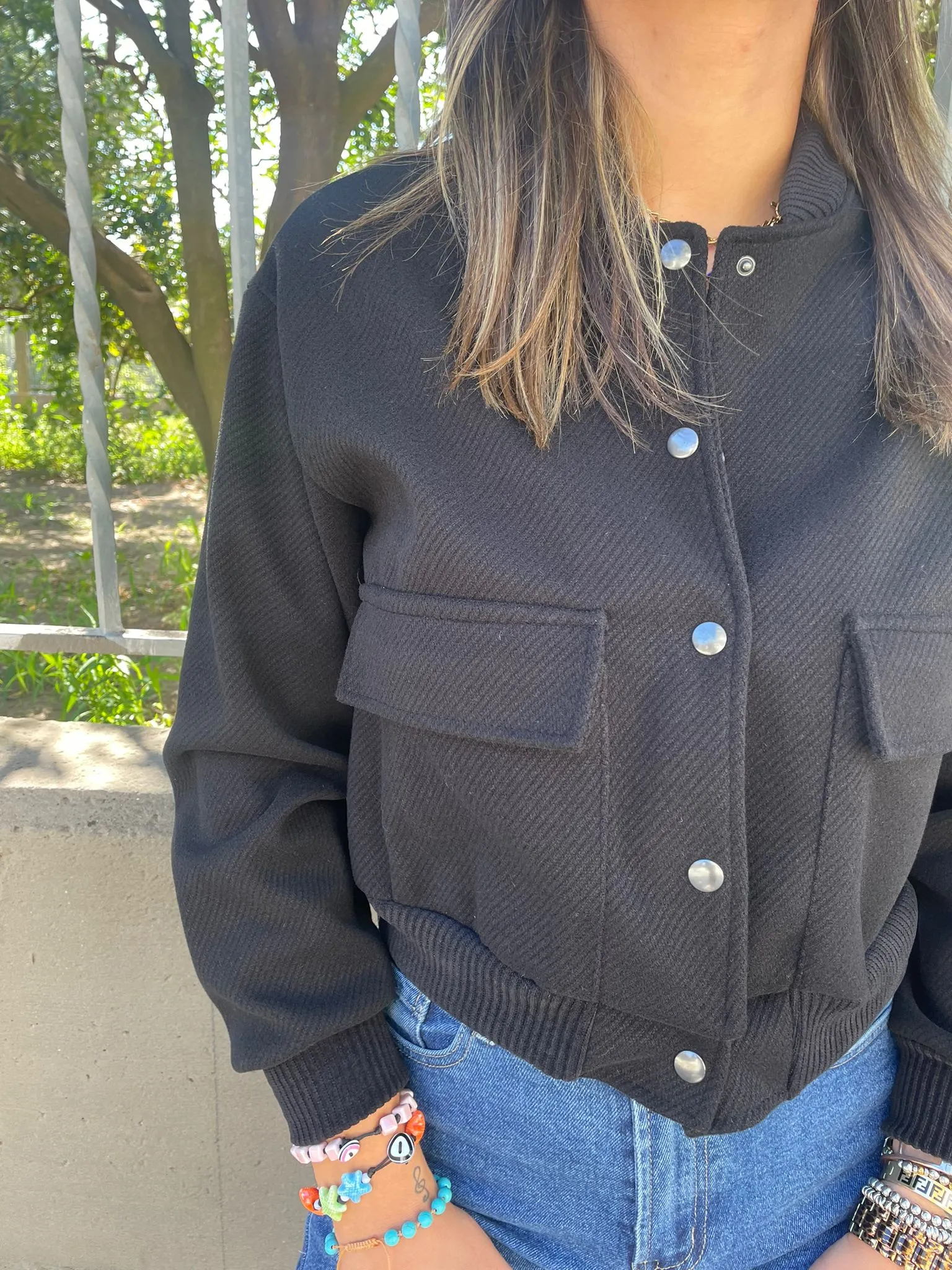 Plain colored retro jacket