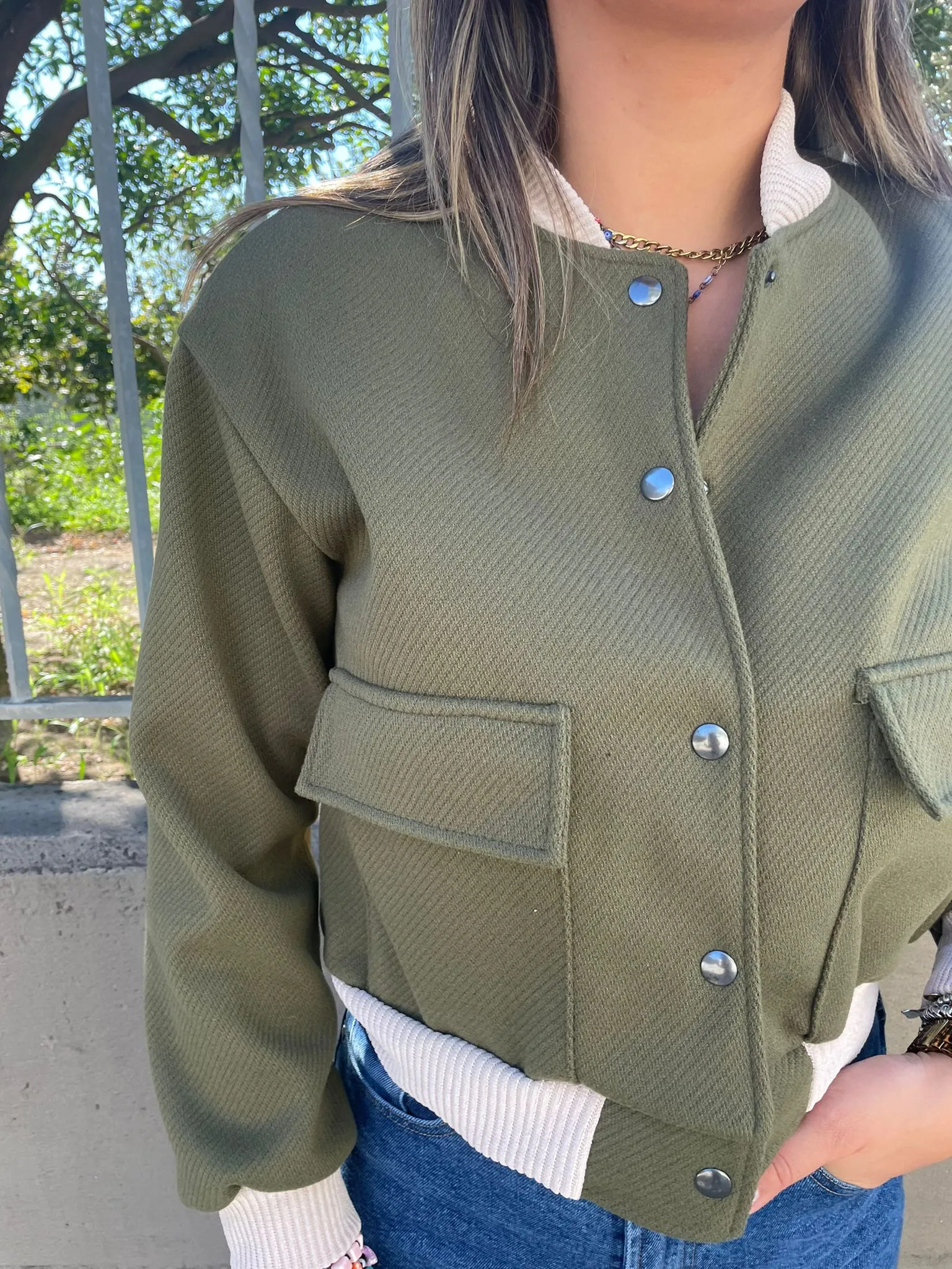 Plain colored retro jacket