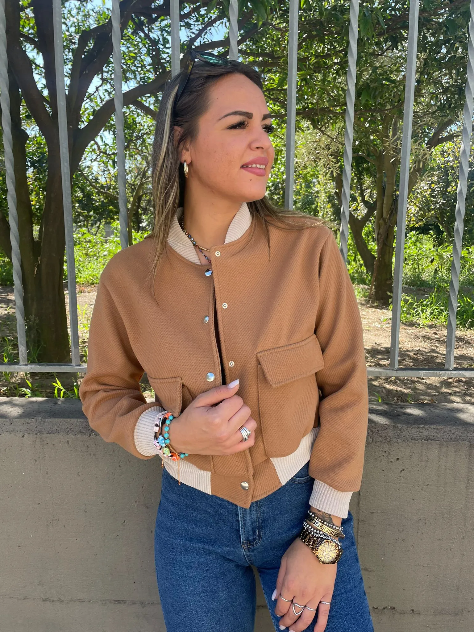 Plain colored retro jacket