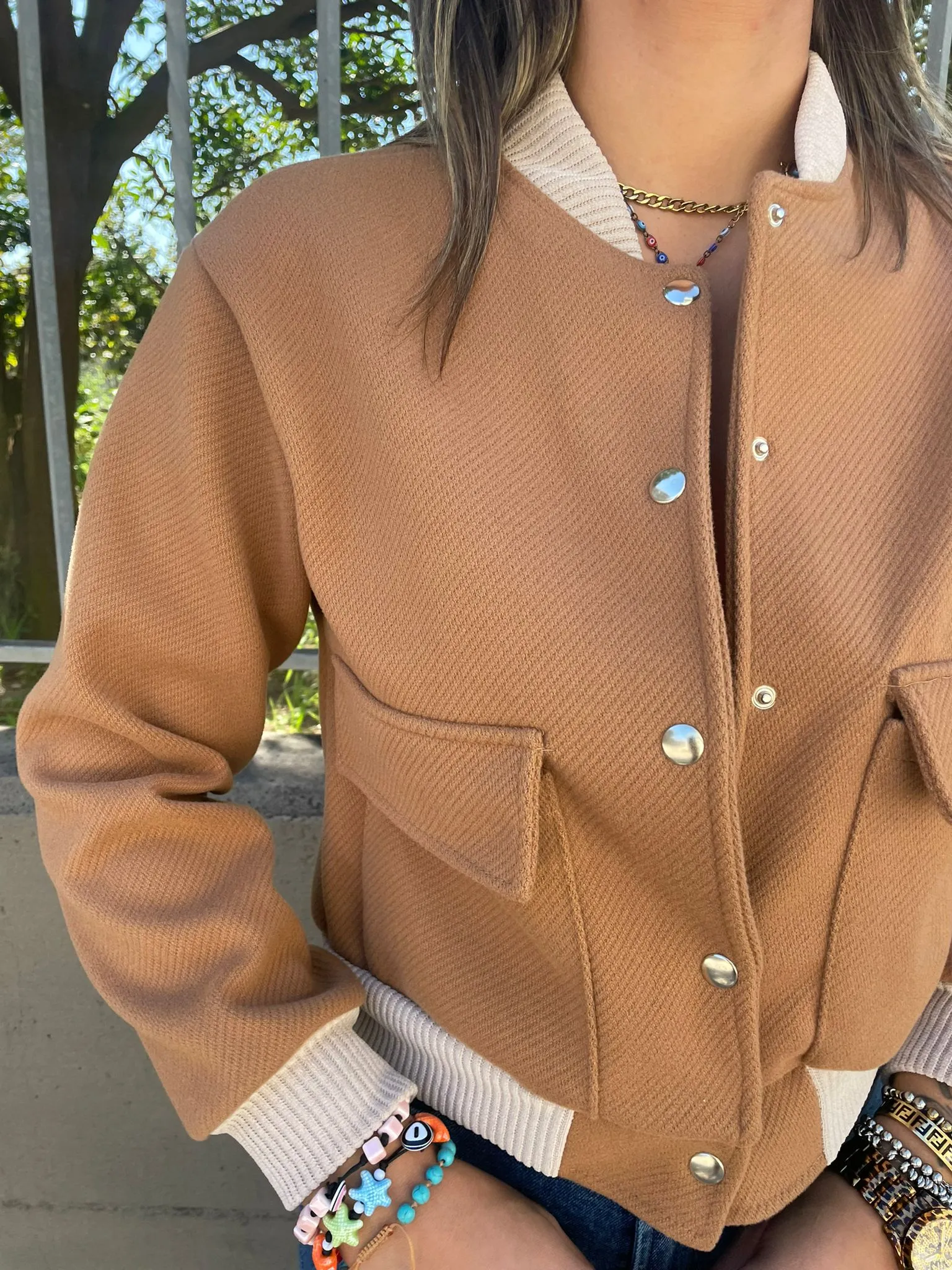 Plain colored retro jacket