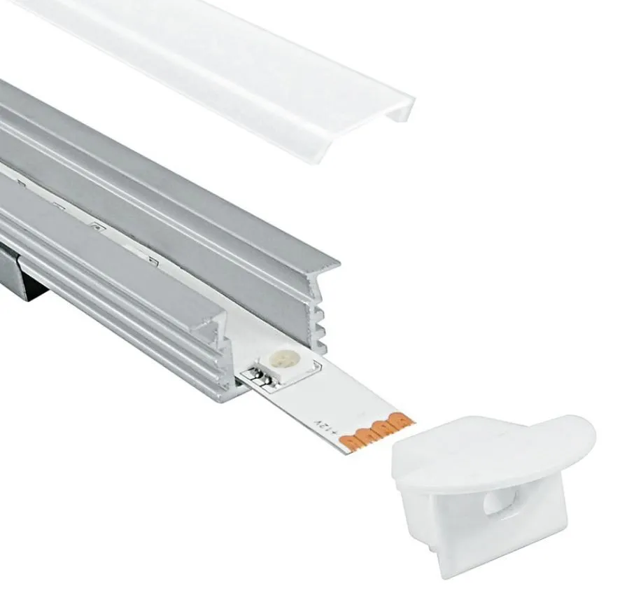 Profilo In Alluminio Per Strip Led 1 mt Incasso Per Cartongesso