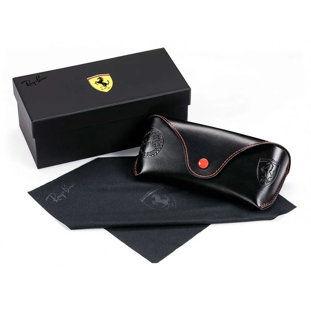 Ray-Ban - RB3460M F009H2 - Original Scuderia Ferrari Collection Aviator - Nero - Argento Mirror - Occhiali da Sole - Eyewear