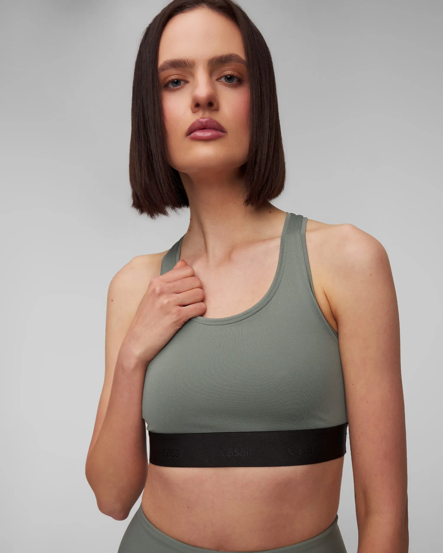 Reggiseno sportivo verde da donna Casall Graphic Sports Bra 24180-445