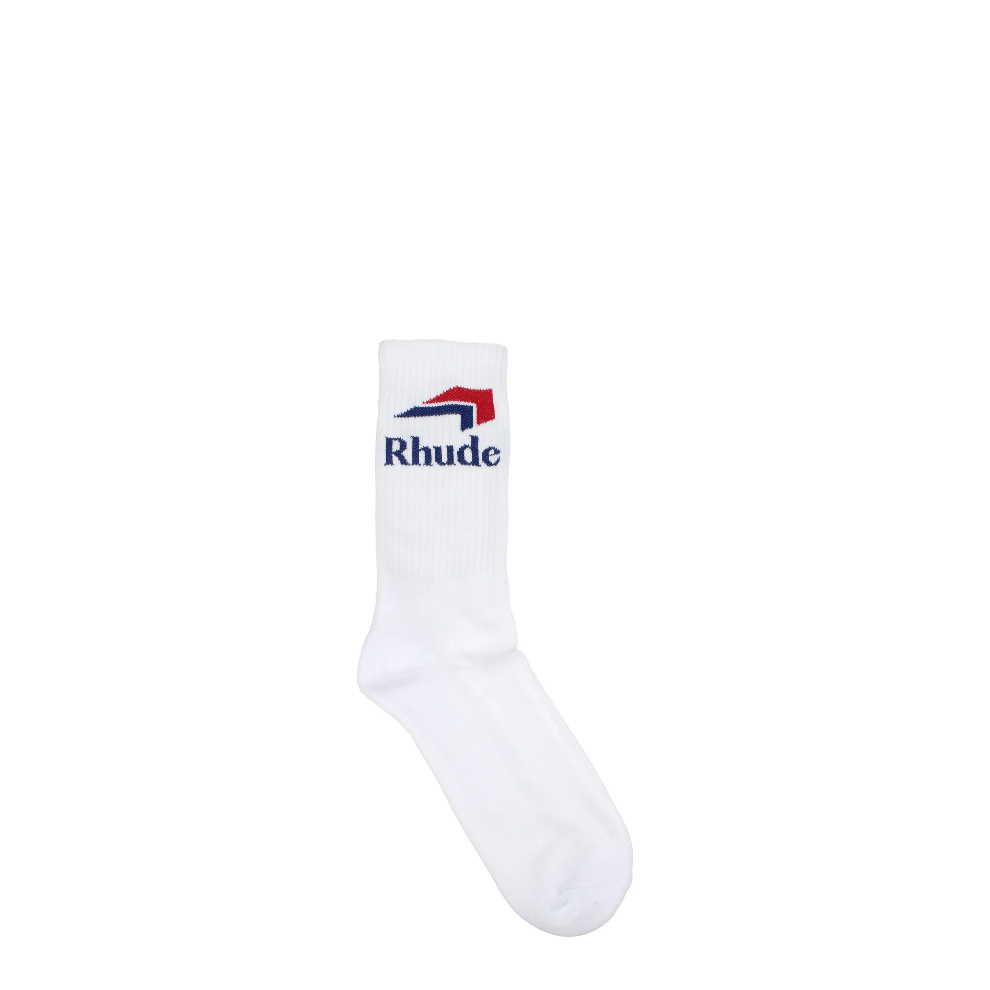 Rhude Calze e Calzini Uomo Nylon Bianco/Blu