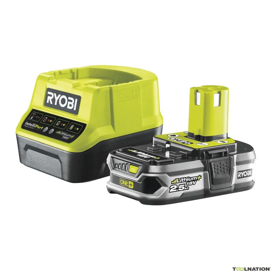 Ryobi Accessori 5133003359 RC18120-125 Batteria One+ 18 Volt 2,5 Ah Li-ion + Caricabatterie