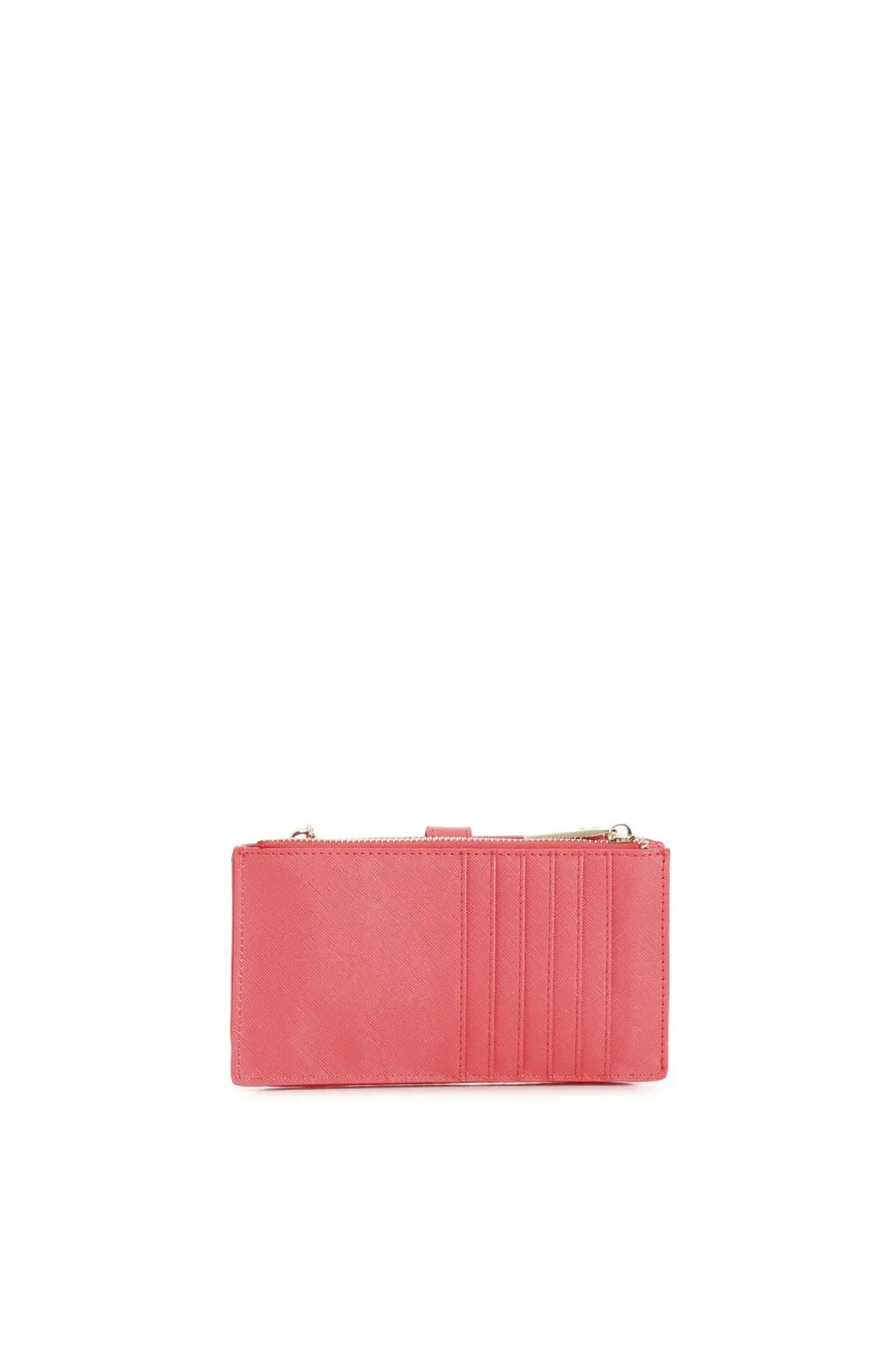 Saffiano coral mobile phone holder