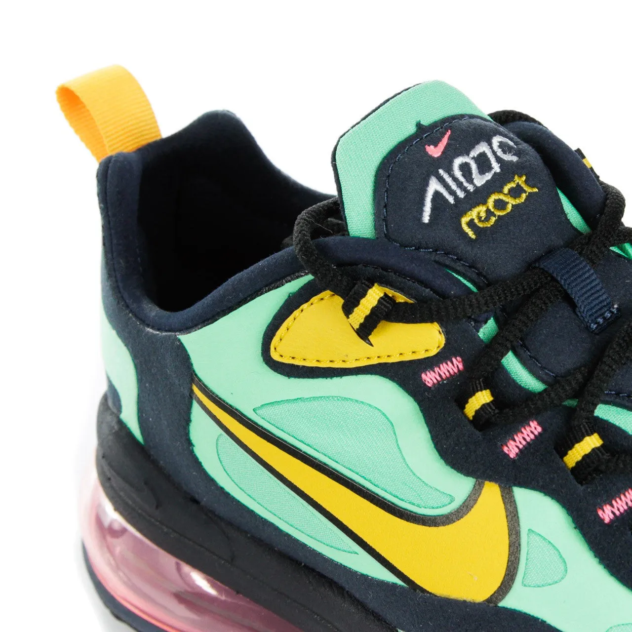 Scarpa Bassa Uomo Air Max 270 React (pop Art) Electro Green/yellow Ochre/obsidian